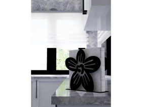 Resim M&c Concept Yonca Metal Desenli Peçetelik - Siyah 