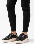 Resim AYAKMOD Siyah Bağcıklı Hafif Kadın Sneaker Lady 029 Z 