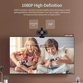 Resim 1080 P Geniş açılı Webcam Video Konferans Kamera USB Tak & Çalıştır ile Lens Kap & Tr Dizüstü Masaüstü TV için kutu Doomun 