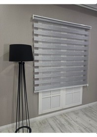 Resim Donatti Bambu Zebra Stor Güneşlik Perde Açık Gri Açık Gri 