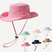 Resim İlkbahar ve Yaz İçin Hafif Geniş Kenarlı Nakışlı Fiyonklu Balıkçı Şapkası, Yeni Tarz Büyük Kenar Nefes Alabilir Oversize Yüz Çerçeve Kova Şapka, Kore Esintili Sevimli Güneşlik Ayarlanabilir Kadınlar için Casual Outdoor Moda Kap 