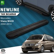 Resim S-Dizayn Mercedes Viano W639 Uzun Şase NewLine Siyah Yan Basamak 253 Cm 2004-2014 A+ Kalite 