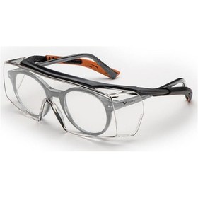 Resim 5x7 Reçeteli Gözlük Üstünde Kullanılabilir Çizilme Dirençli Gri Lensli Uv400 Koruyucu İş Gözlüğü 
