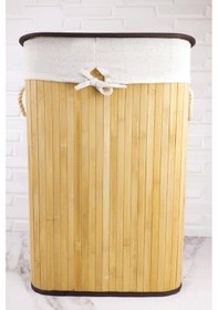 Resim Digithome Dikdörtgen Bambu Çamaşır Sepeti Naturel Cl-6002-01 
