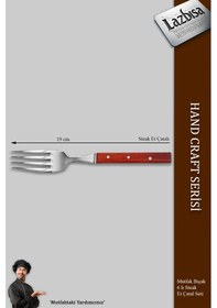 Resim Hand Craft Serisi 6 Parça Steak Et Kahvaltı Yemek Çatalı Mft-2547 Diğer 