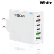 Resim 160w Çok Bağlantı Noktalı Usb Şarj Aleti Hızlı Şarj Tipi C Telefon Şarj Eu White 1 Adeat 