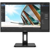 Resim AOC 27" 27P2C Ips 4Ms 75Mhz Dp Hdmi Fhd Usb-C Hoparlör Çerçevesiz Yükseklik Ayarı Pıvot Vesa 