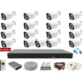 Resim 17'Li Cenova 2Mp Ahd Full Set+Harddisk Güvenlik Kamerası 