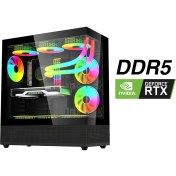 Resim İzoly Nextgen R5-A I5 13400F 32GB Ddr5 1tb M.2 Nvme Rtx 4060 8gb 240MM Sıvı Soğutma Oyuncu Masaüstü Bilgisayarı 