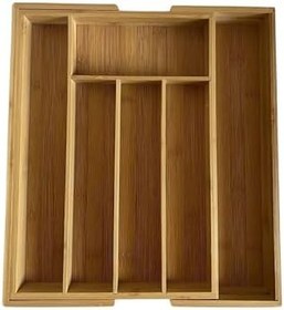 Resim Bambu Ayarlanabilir Çekmece Içi Ölçü Ayarlı Kaşıklık 5-7 Bölmeli 