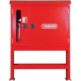 Resim CAGLAYANTIC Sahra Tip Yangın Dolabı- 1'' Kauçuk Hortumlu - Tüp Bölmeli Ayaklı 