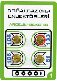 Resim 9 mm.Doğalgaz Enjektör Meme Arçelik Beko Bosch Uyumlu Siemens 