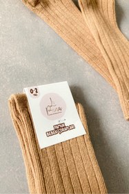 Resim Li Puna Dikişsiz Vizon Dizaltı Bebek Çorabı 