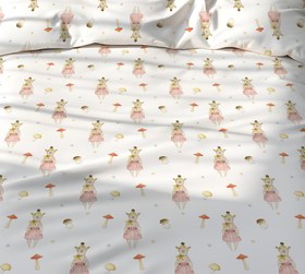 Resim Evmila Minik Lamalar Desenli Nevresim Takımı - 160x220cm Nevresim +50x70cm Yastık Kılıfı+90x190cm Çarşaf 