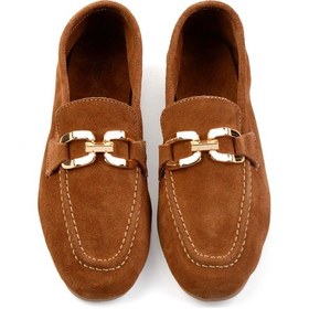 Resim Bambi Taba Hakiki Deri Kadın Loafer Ayakkabı K01763071002 Taba 