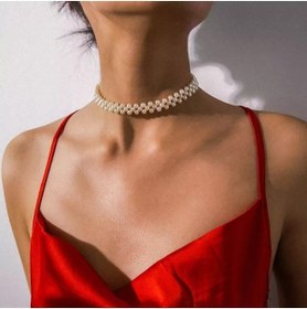 Resim HALHALMILL Cam Inci Trend Choker Tasma Kolye 