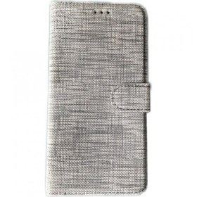 Resim KNY Samsung Galaxy Note 9 Kılıf Kumaş Desenli Cüzdanlı Standlı Kapaklı Kılıf Gri 