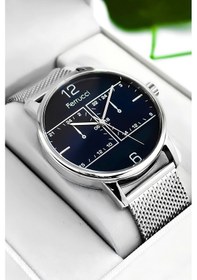 Resim Ferrucci Erkek Kol Saati Çelik Kordon Gümüş-mavi Bileklik 3atm Sdfer173 Gümüş - Mavi 