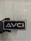 Resim HBSİ SİYAH RENK ÜZERİ HOLOGRAM RENK AVCI YAZILI VANTUZLU CAM SÜSÜ 