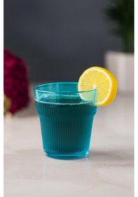 Resim Akrilik Aquamarin 6'lı Kısa Bardak & Su Meşrubat Kahve Yanı Bardağı 300 Ml Cam Değildir 