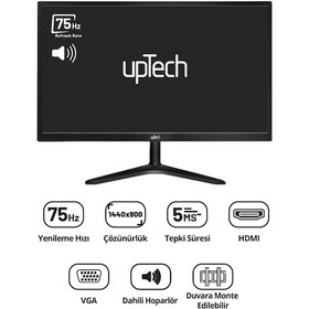 Resim Uptech HD190S 19" 5 MS 75 Hz VGA HDMI LED Monitör 