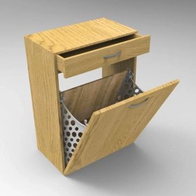 Resim Mesan Kirli Çamaşır Sepeti Beyaz 