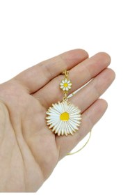 Resim biuti Metal İkili Papatya Araba Dikiz Ayna Süsü Hediyelik Aksesuar Araba Hediyesi 