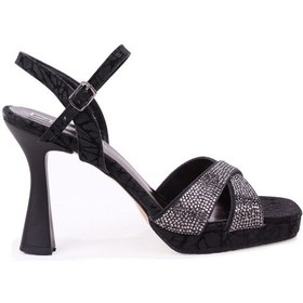 Resim Dagoster Dza07-337650 Siyah 10.5 Cm Kalın Topuklu Platform Kadın Ayakkabı 