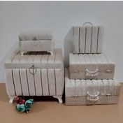 Resim Sonem Çeyiz Sandık Gelin Damat Bavul Çanta Nişan Çeyiz Sandığı 5li 0571 