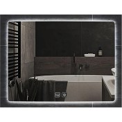 Resim Global Led Mirror 50 x 65 cm Dokunmatik Tuşlu Buğu Çözücü Ledli Banyo Aynası Dekoratif Ayna 