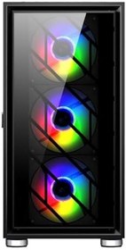 Resim 1ST Player AR7-G Siyah 750W 80+ Silver ATX 3.1 ARGB 4x12cm Fan Temperli Cam USB 3.0 ATX Kasa 