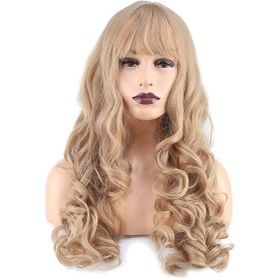 Resim Dalgalı Perçemli Uzun Fiber Sentetik Peruk / Balköpüğü - Aysc-462788 Karışık - Çok Renkli 