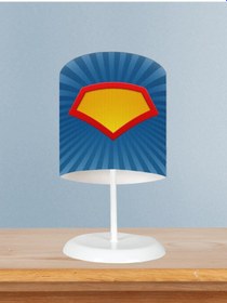 Resim Mekta Home Bebek Ve Çocuk Odası Kahraman Logo Desenli Abajur 