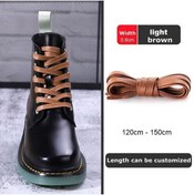 Resim srtfootcare Yassı Mumlu Pamuklu Ayakkabı Bağı 07mm X 150cm 1 Çift Açık Kahve 