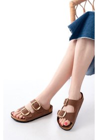 Resim Aymood P-101 Taba Günlük Birkenstock Kadın Terlik 