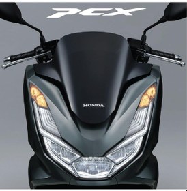 Resim Honda Pcx Ön Far Kaşı Şeffaf Sticker Kırmızı 
