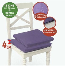 Resim Xpermate 2'li Sandalye Minderi Su İtici Kumaş 4 0x 40 CM Mor 