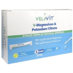 Resim Velavit V-Magnesium & Potassium Citrate 20 Saşe 