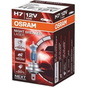 Resim 2 Adet Osram Night Breaker Laser H7 Ampul %150 Daha Fazla Işık +150 Metre Daha Fazla Görüş 64210nl 
