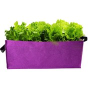 Resim Geeksen "pratik Dikdörtgen Bahçe Yetiştirme Çantası - Nefes Alabilir Kumaş Saksı, Taşıma Kulplu, Sebze Ve Çiçekler İçin" 