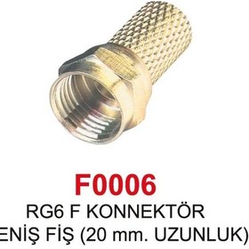 Resim Rg6 F 20 mm Geniş Fiş Konnektör F0006 -100ADET 