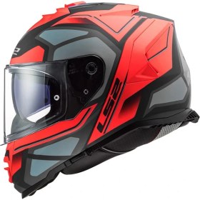 Resim Ls2 Storm Faster Mat Kırmızı-Tıtanıum Kask 