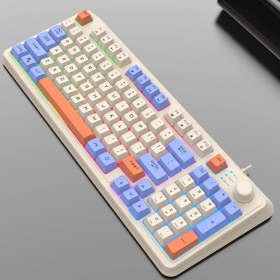 Resim Sones Xunfox K82 Üç Renkli 94 Tuşlu Siyah Aydınlatmalı Usb Kablolu Oyun Klavyesi, Kablo Uzunluğu: 1,5 M 