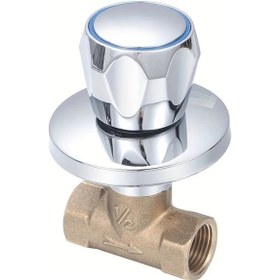 Resim Sunshine022 Ta 1/2 Pirinç Duş Stop Valfi Hızlı Açılış 1/4 Ve Tam Dönüş Gizli Anahtarlı 1/2 & 3/4 Pas Önleyici Duş Vana 