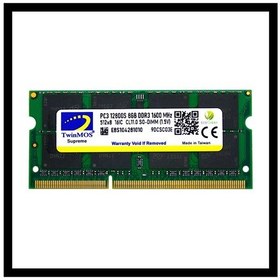 Resim Twinmos Mdd38gb1600n, 8gb, Ddr3, 1600mhz, 1.5v Notebook Ram 