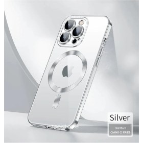 Resim M.TK Moveteck Apple iPhone 11 Uyumlu Kılıf Kamera Lens Üstü Kaplama Korumalı Manyetik Magsafe Renkli Şeffaf 