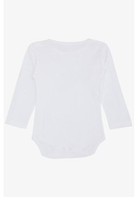 Resim Breeze Erkek Bebek Çıtçıtlı Zıbın Body Astronot Zürafa Baskılı 9 Ay-3 Yaş, Beyaz Beyaz 