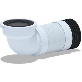 Resim Anı Plast Klozet İçin Kıvrımlı Boru, 90 Derece Açı, L 300-750mm 373147160 