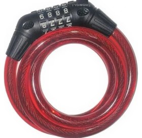 Resim Zhongli Şifreli Bisiklet Kilit Zhongli 12X1000MM 1.kalite Kırmızı 