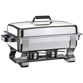 Resim ÖZTİRYAKİLER CHAFING DISH 1/1 NORMAL KAP. WAS AYAK MAT KIZAKLI, E.ISITICI YOK 
